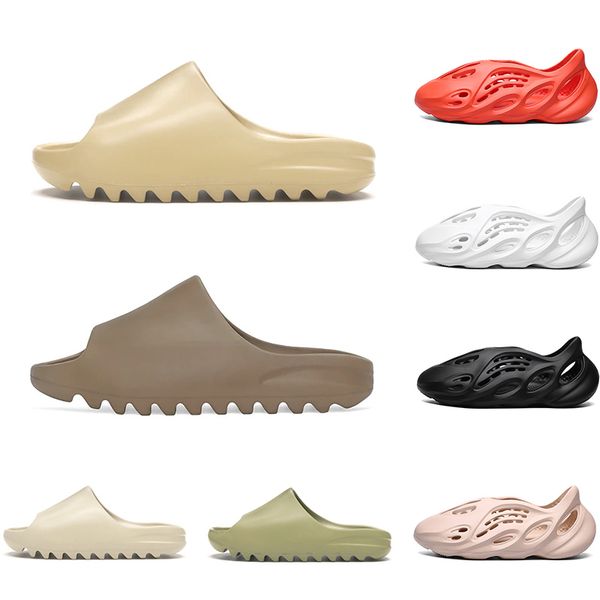 

kanye west slide men women designer slippers flip flops bone desert sand resin triple black white slides womens beach l sandals