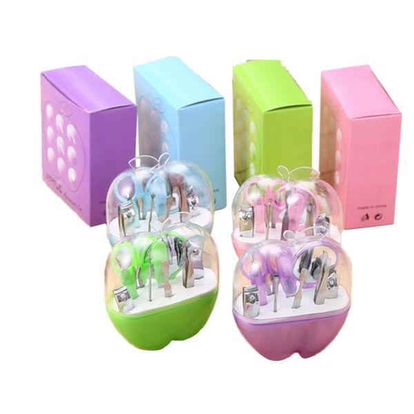 

nail care 9 piece cuticle cuticle scissors set tool apple gift tweezers scissors nail clipper mirror herramienta de manicura