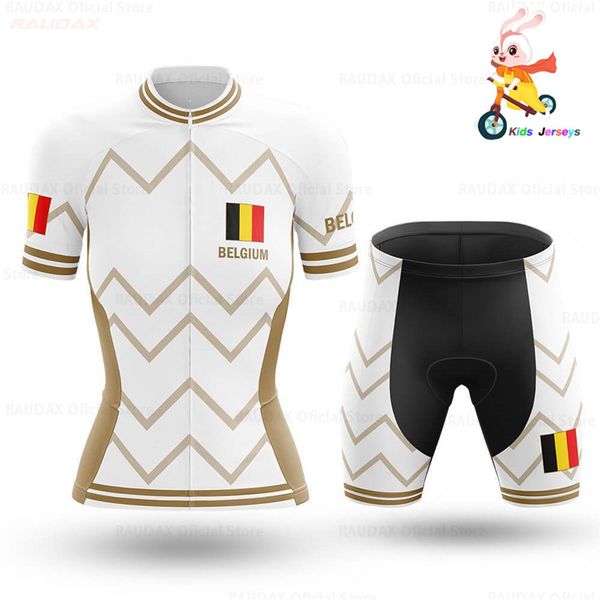 

бельгия 2020 new kids summer дорога велоспорт быстросохнущий дышащий lightweight дети с коротким рукавом велоспорт set girls джерси set, Black;blue