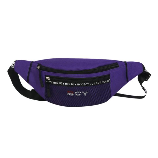 

fashion neutral outdoor zipper canvas messenger bag sport chest bag waist