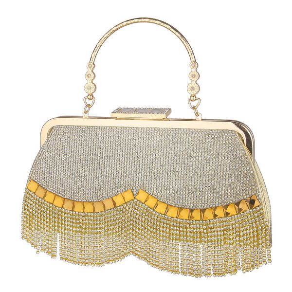 

2019 new ladies dinner ladies handbags rhinestones fringed women's handbags party banquet cheongsam shoulder bag