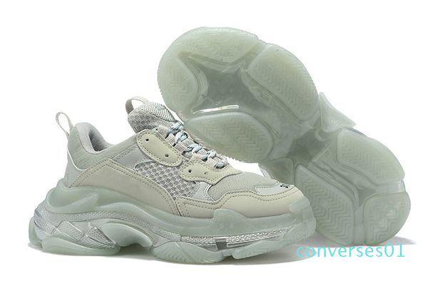 

2019 new luxury paris triple s 3.0 crystal bottoms vintage height platform sneakers fashion mens women red golden grey designer casual co01, Black