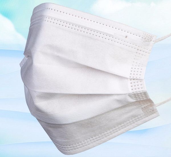 

50x disposable breathing face mask 3-layer protective mask face mask rubber band filter random colors shipped