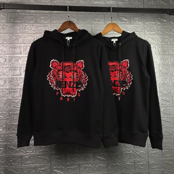 

19ss new luxurious brands design kenz red tiger head embroiderd black sweater pullover hoody men women streetwear sweatshirt outdoor shirts, Gray;blue