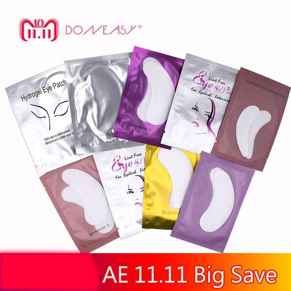 

50/100 pairs/lot patches for eyelash extension under eye pads paper patches pink lint stickers for false eyelashes