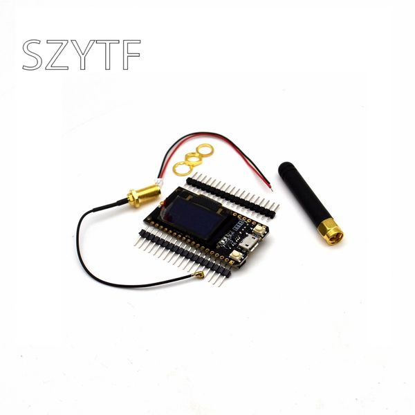 

lora32 868mhz esp32 lora oled 0.96 inch blue screen bluetooth wifi with cable