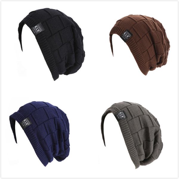 

autumn winter new fashion horizontal striped plaid knit hat outdoor warm hat