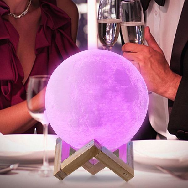 

dropship 3d printing moon light 16 color change touch switch usb charging led night light home decoration creative holiday gift