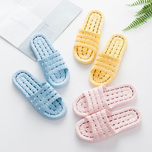 

men home non-slip bathroom shower slippers women couples indoor flip flops dusche summer beach shoes badeschuhe, Blue;gray