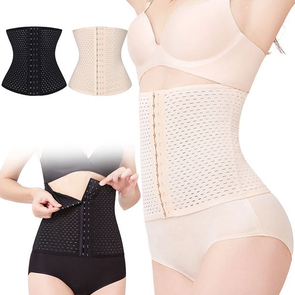 

body shaper corset modeling strap waist trainer steel bone corrective underwear women postpartum tummy belt slimming abdomen, Black;white
