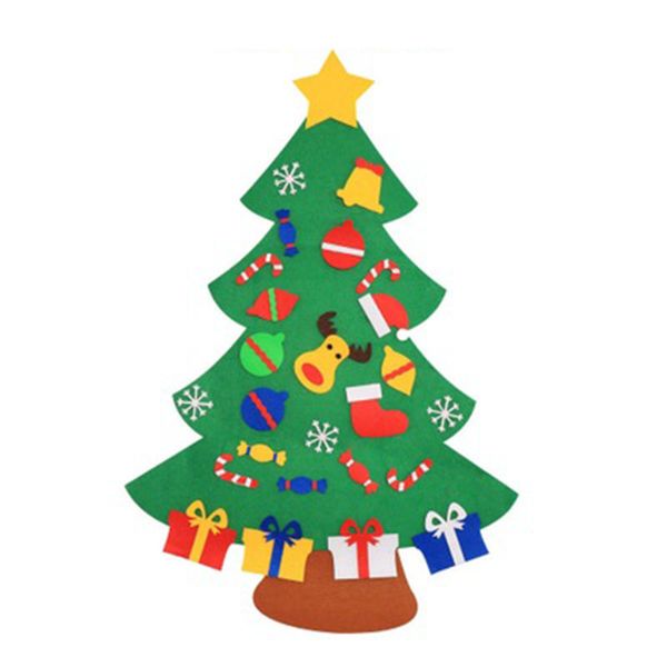 

diy felt christmas tree set ornaments xmas door wall hanging home decoration popular for children fun