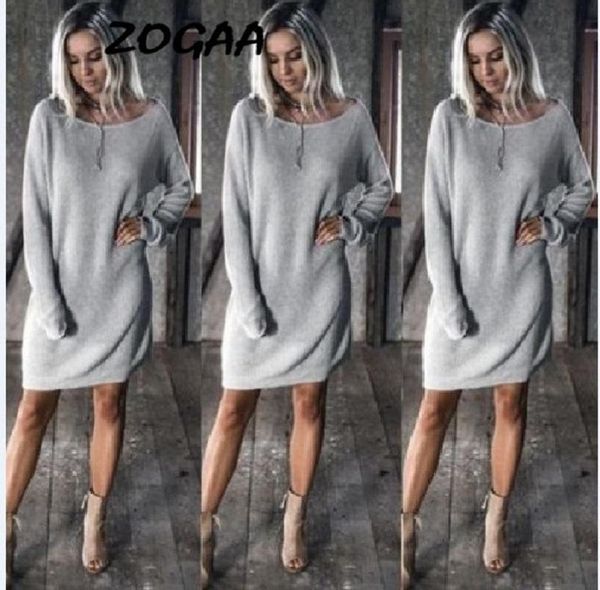 

zogaa autumn and winter popular women's wear loose leisure fashion women's long-sleeved dress sweater, White;black