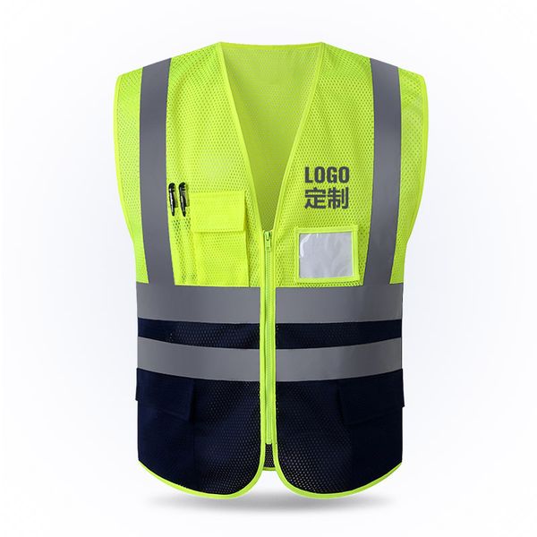 

reflective vest mesh breathable construction safety protective clothing road traffic warning fluorescent vest