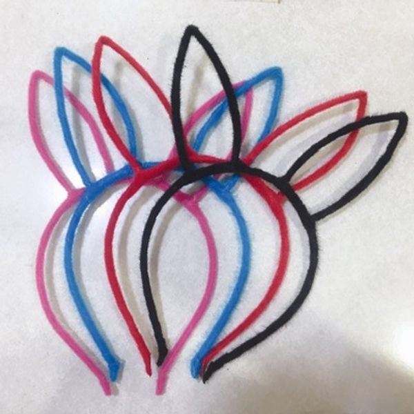 

rabbit ears headband street selling cat ears headband children's rabbit ears headband explosive festival celebration headwear, Slivery;white