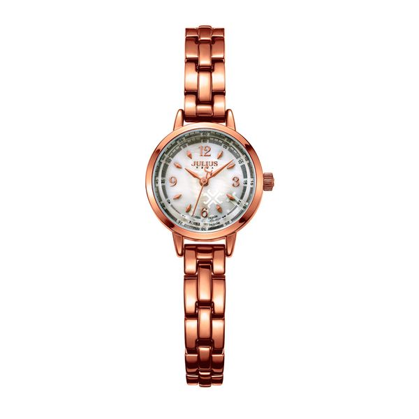 

2017 new julius brand fashion japanese quartz movt designer watches woman clock gold ladies bracelet dress reloj mujer ja-865, Slivery;brown