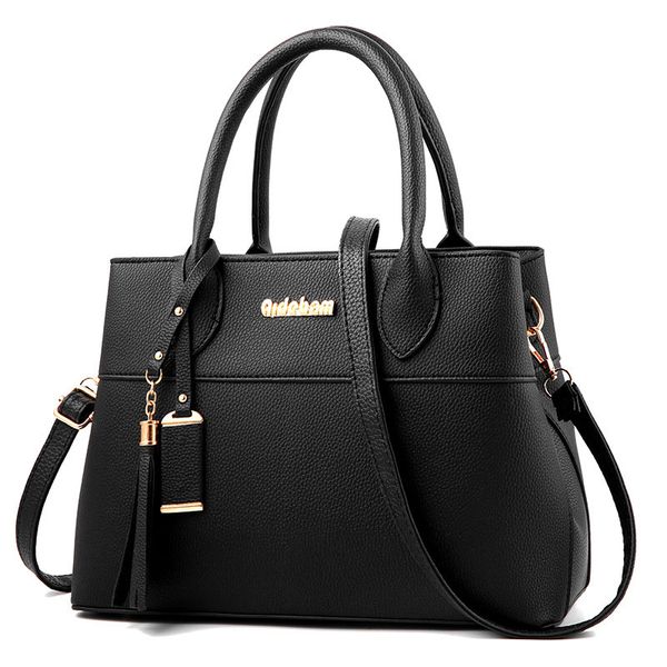 

women's pu handbag handle large capacity female tassel handbag fashion shoulder bag ladies leather messenger bag