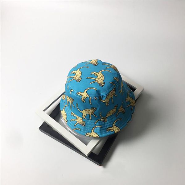

fashion casual printed zebra/swallow bucket hats for women outdoor hiking cap summer hat female flat fisherman hat, Blue;gray