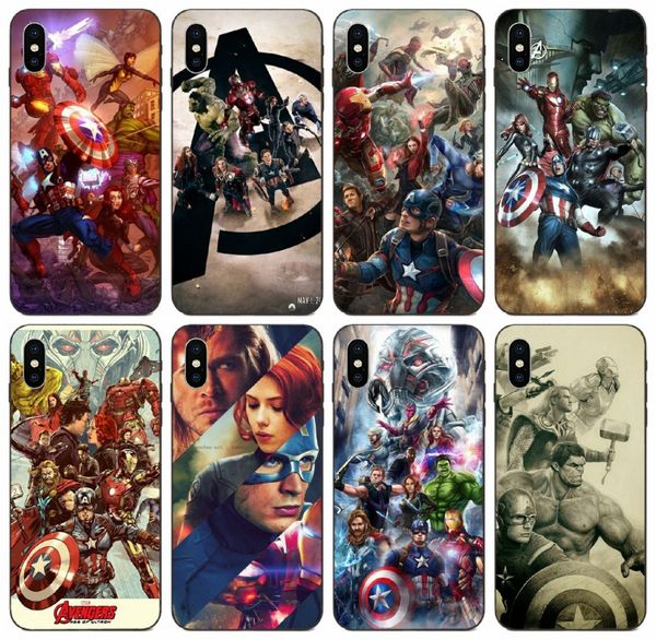 

[tongtrade] the avengers case for iphone 11 pro max x xs 8s 7s 6s 5s 4s galaxy a3 huawei mate 10 20 nova 5i pro lg q6 q7 q8 wholesale case
