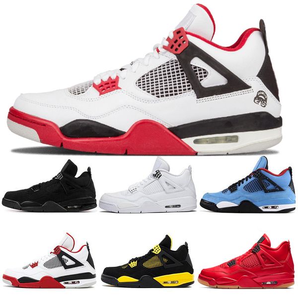 

Bred White Cement 4 4s IV What The Cactus Jack Cool Grey Mens Basketball Shoes FIBA UNC Mushroom Denim Blue Designer Sneakers