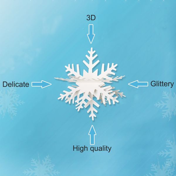 

frozen birthday party supplies 3m white shiny 3d snowflake paper garland christmas wedding scene new year banner home decoration