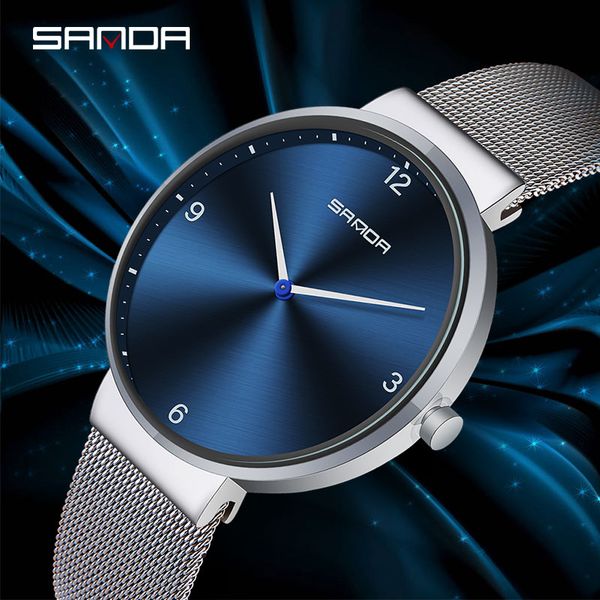 

lovers watches for men women waterproof quartz couple simple watch stainless steel bracelet clock men's women's watches 228, Slivery;brown