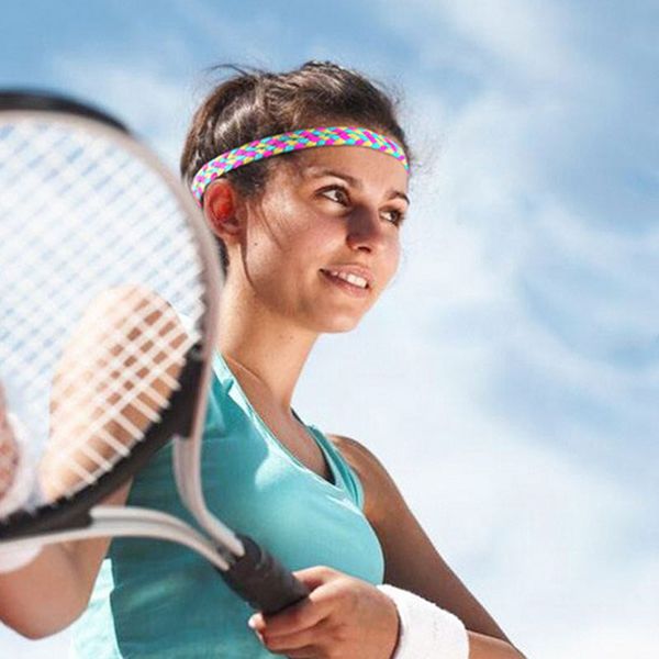

fashion women hair band sport fitness yoga headband running bicycling absorb sweat anti-slip girls weave hair hoop zj55