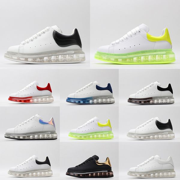 

2020 new black green white mens womens chaussures platform casual sneakers luxury designer shoes leather solid colors dress shoes 36-44