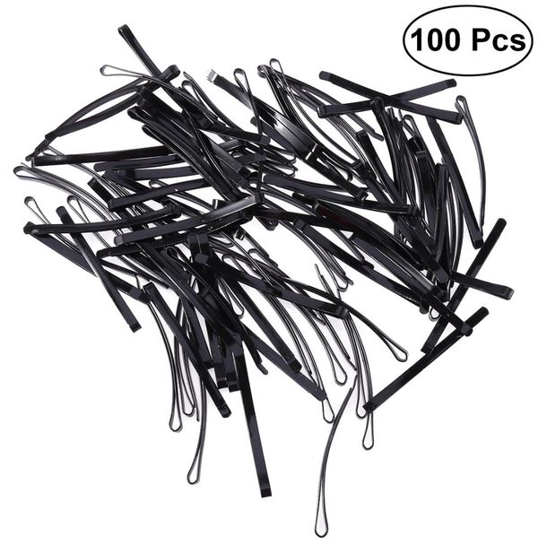 

100 шт. слайды для волос заколки простой черный классический металл краска заколки аксессуары заколки для девочек женщин дамы