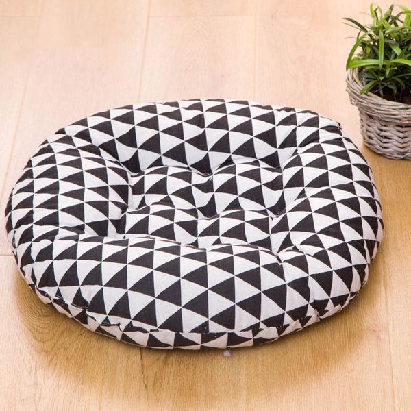 

geometric printed cushion for chair office circle seat pillow almofadas para sofa cushion cotton linen tatami pad for home decor