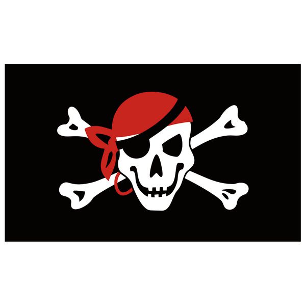 Jolly Roger Sinalizadores Red Bandanna Skull Crossbones Pirate Factory Direct 90x150cm
