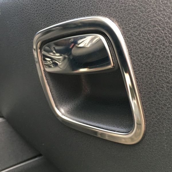 

2pcs stainless steel copilot glove storage box handle cover trim decorative molding for lada vesta chrome accessories