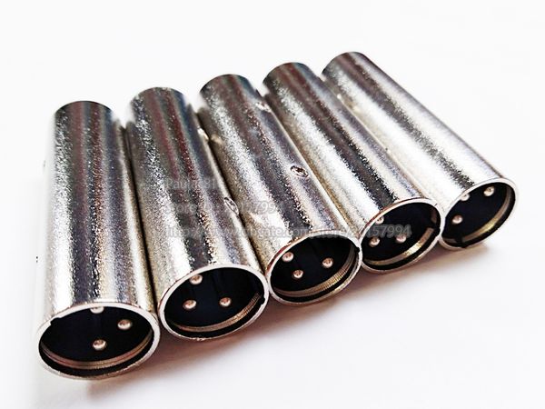 

microphone xlr 3pin male to male coupler mic plug connector adapter/10pcs