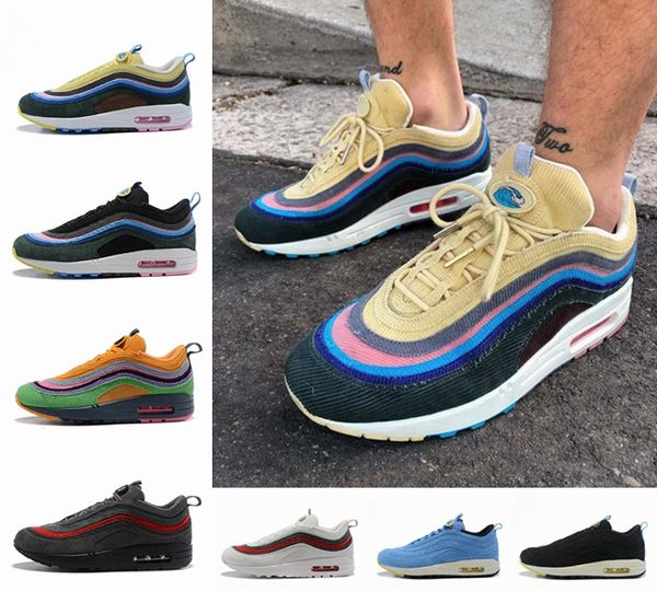Compre 2019 Nike Air Max Airmax 97 Sean Wotherspoon 97s Hybrid Men Running Shoes OG Undefeated Ultra Silver Bullet Triple Blanco Deportes Para Hombre nike air max 97 airmax 2019 Nuevo Sean Wotherspoon Hybrid Mejor calidad zapatos para correr con zapatos en caja Hombres Mujeres envío gratis