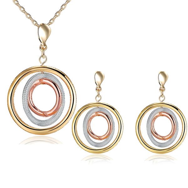 

exaggerated multi-layer round globe shape jewelry set milky way necklace shopping anniversary jewelry for women, Silver