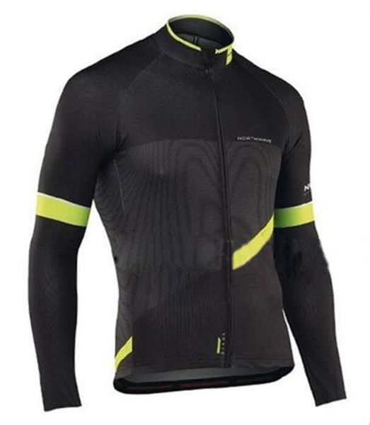 

nw men's cycling jersey 2018 team autumn mtb long sleeve jersey long pants 9d gel pad bike bicycle clothing sport wear, Black