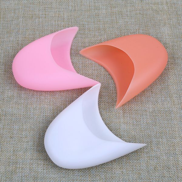 

1pair protector silicone gel pointe toe cap cover for toes soft pads protectors for pointe ballet shoes feet care tools insoles, White;pink