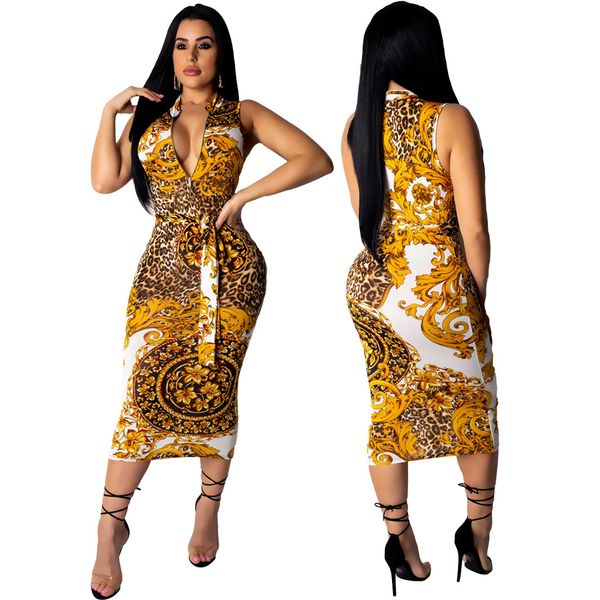 

принт bodycon платье для женщин с высокой талией с длинным рукавом платье длиной до колен повседневная молния до пояса повязки vestidos nb-1, White;black