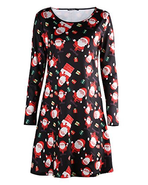 

ouges women's fit and flare cocktail dress, Black;gray
