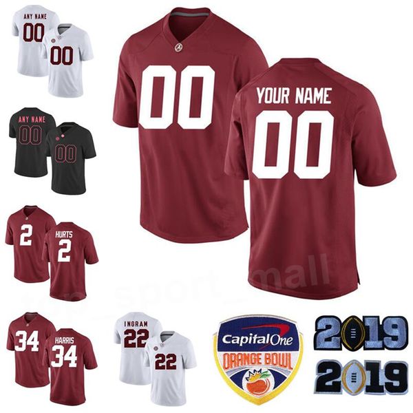 

men kid women custom football jerseys alabama crimson tide josh jacobs brian robinson jr jaylen waddle dylan moses henry ruggs iii thompson, Black;red