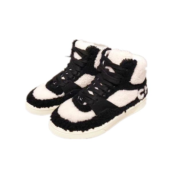 

women brand shoes short ankle boots winter warm fur boots casual leisure platform snow boots, Black