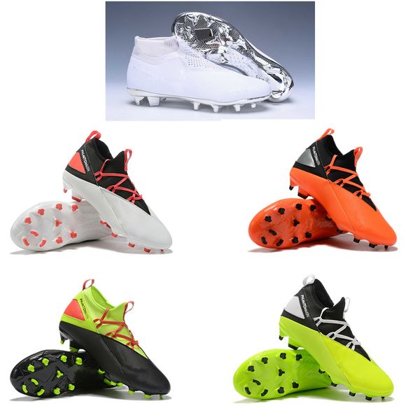 

2019 soccer cleats phantom vsn elite df sg-pro anti clog orange white size eur39-45 whitegold football boots, Black