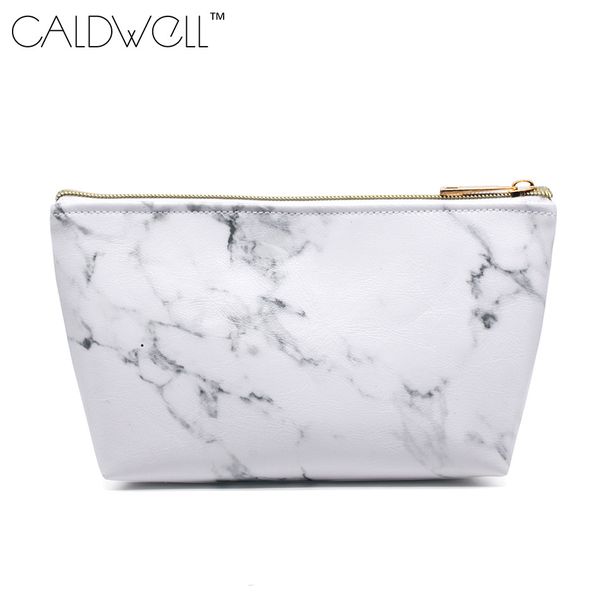 

marble pattern pu cosmetic bag caldwell dumpling shape travel toiletry organizer storage makeup bag with metal zipper