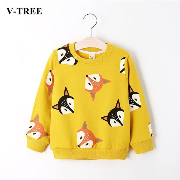 

v-tree boys shirts color cartoon t-shirt for girl cotton girls child shirt candy color kids blouse school baby sweatshirt y200704, Blue