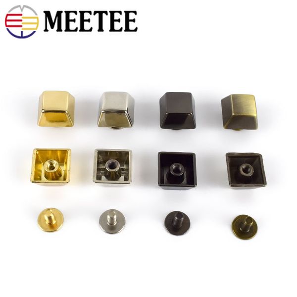Meetee Square Screw Rivets Bags Handbag Bottom Decorative