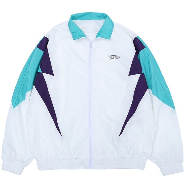 

mens designer jackets fashion retro college style casual jacket sportswear high street clothing color matching large size s-xl, Black;brown