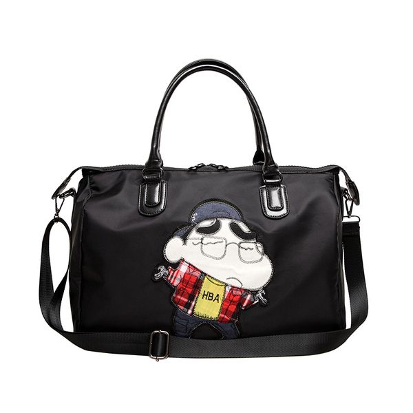 

hipster cartoon travel bag cartoon pattern shoulder cross-body handbag oxford cloth dacron storage travel bag