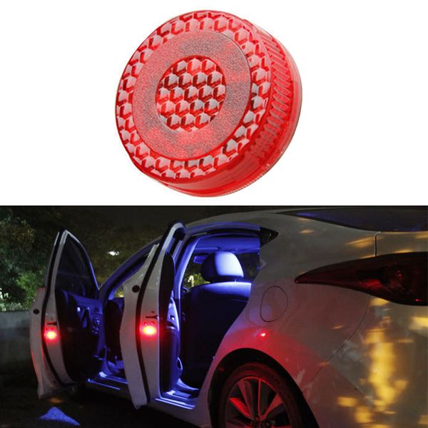 

2pcs magnetic wireless 5 led car door opening warning lights waterproof strobe flashing anti rear-end collision led safety lamps