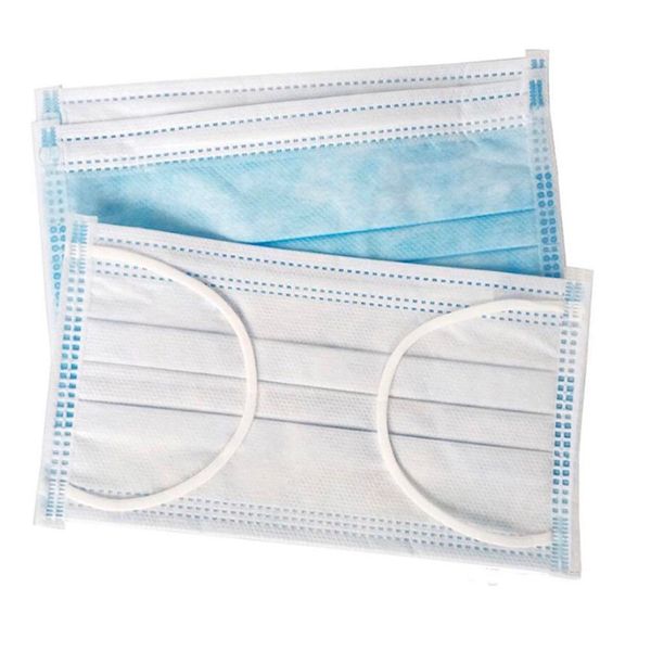 

в наличии ! 50 шт. / лот fda face mouth mask одноразовые маски для лица защищают толстые 3 слоя фильтр пылезащитный earloop нетканые маски д