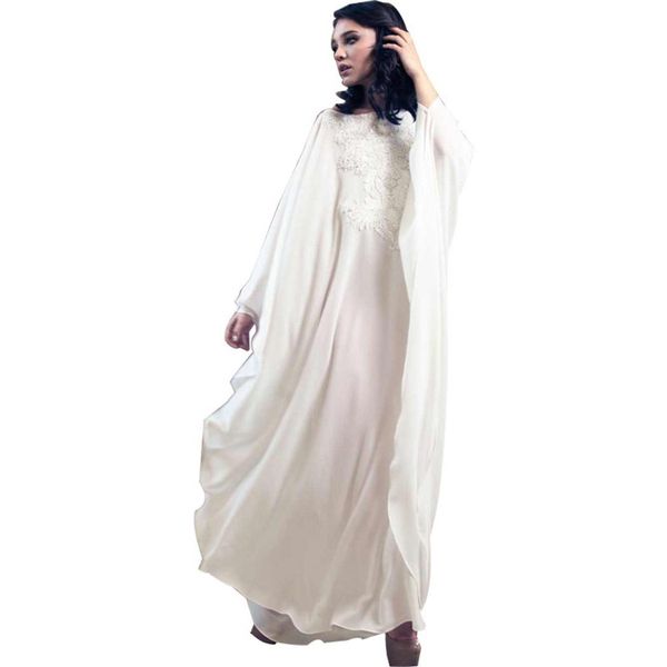 

women round neck long sleeve floral embroidery fashion full length casual cover-up white summer dress, Blue;gray