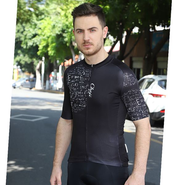 

cheji men's summer bicycle shirt short sleeves black cycling clothes cuctomized wholesale full zipper bike, Black;red